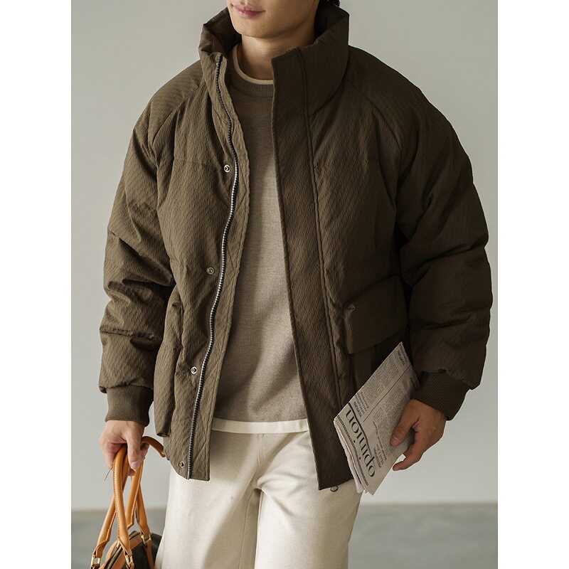 老钱风90%白鸭绒防风保暖休闲外套秋冬加绒加厚短款羽绒服 YR2821