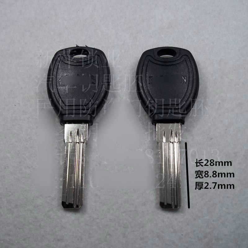 BDAA15厂家直销 胶双排多槽双排打孔钥匙胚 防盗门钥匙胚 保