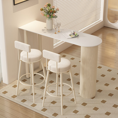 源品佳轻奢岩板吧台小户型高脚桌