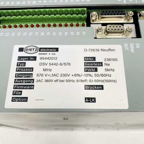 可维修DIETZ 迪茨驱动器 DSV5442-6/570 DSV5议价