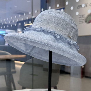 小香风时尚花边渔夫帽中青年女士春夏季出游遮阳帽百搭显脸小盆帽