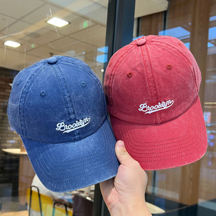 大头围鸭舌帽夏季蓝色棒球帽男女宽檐方圆脸显脸小百搭遮阳帽子潮