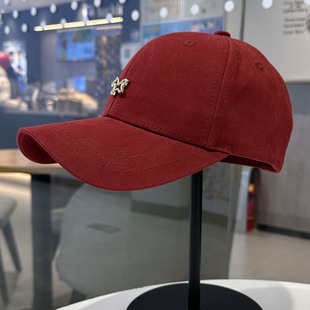 韩版时尚立体小马金属标棒球帽男女同款硬顶有型显脸小遮阳鸭舌帽