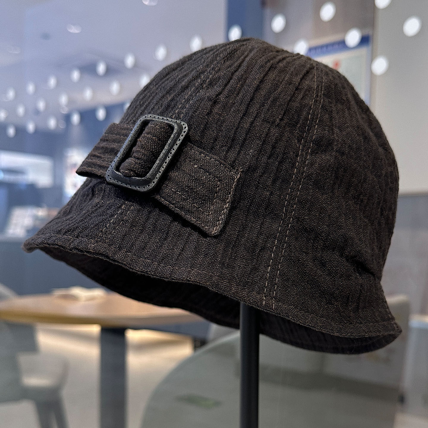 日系高品质100%亚麻渔夫帽女春夏季薄款透气水桶帽出游百搭遮阳帽