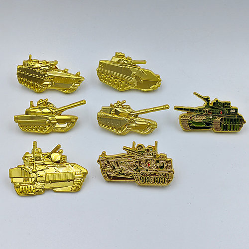 新款航展中国99A坦克 步战车04A96式VN17金属工艺品合金徽章4公分