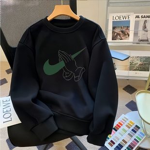 上衣 百搭潮流青少年宽松休闲运动长袖 奥莱精选圆领卫衣男士 春秋季