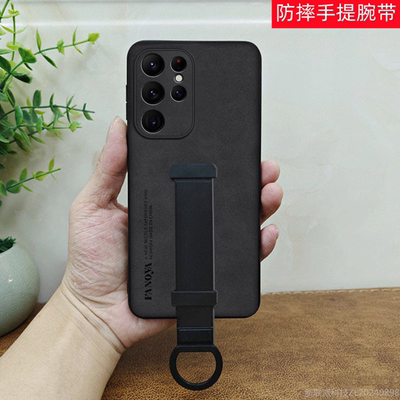 适用三星S25Ultra手机壳S25+防摔S24ULTRA防掉S23plus防丢s22防滑s21指环s20手提腕带保护套外壳小众潮流支架