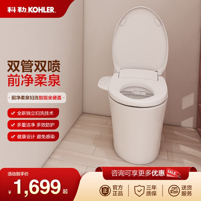 科勒女王座前净柔泉妇洗智能马桶盖妇洗喷管自清洁双管双喷38388T