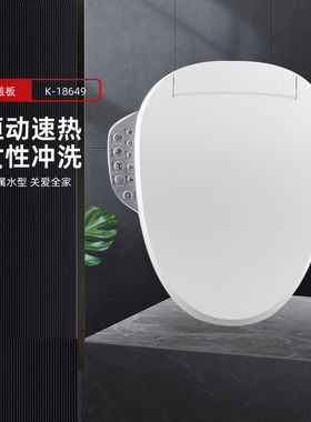 科勒KOHLER多功能冲洗恒动速热全自动智能便盖马桶盖18649T