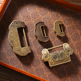 创意复古钥匙锁老式 挂横锁头摄影道具锁 锁扣仿古代小锁柜门锁中式