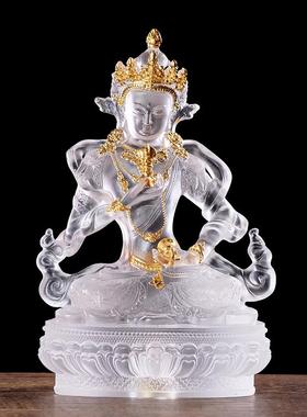 古法琉璃金刚萨埵佛像家用摆件