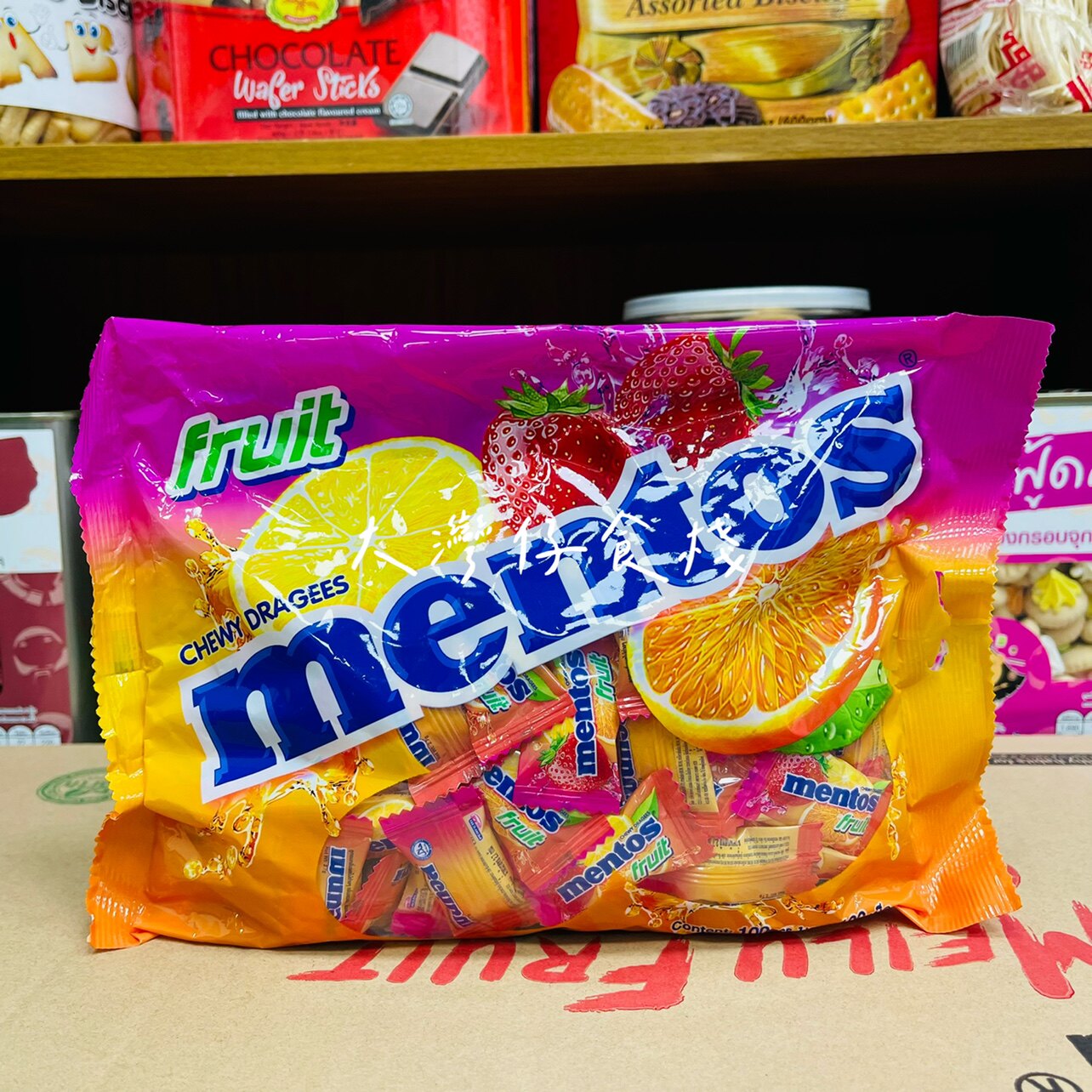 包邮泰国曼妥思薄荷可乐什锦混合综合水果味糖果独立包装喜糖分享