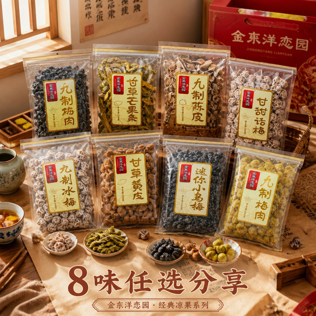 包邮香港金东洋甘草芒果条九制陈皮甘酸甜话梅肉蜜饯果干休闲零食