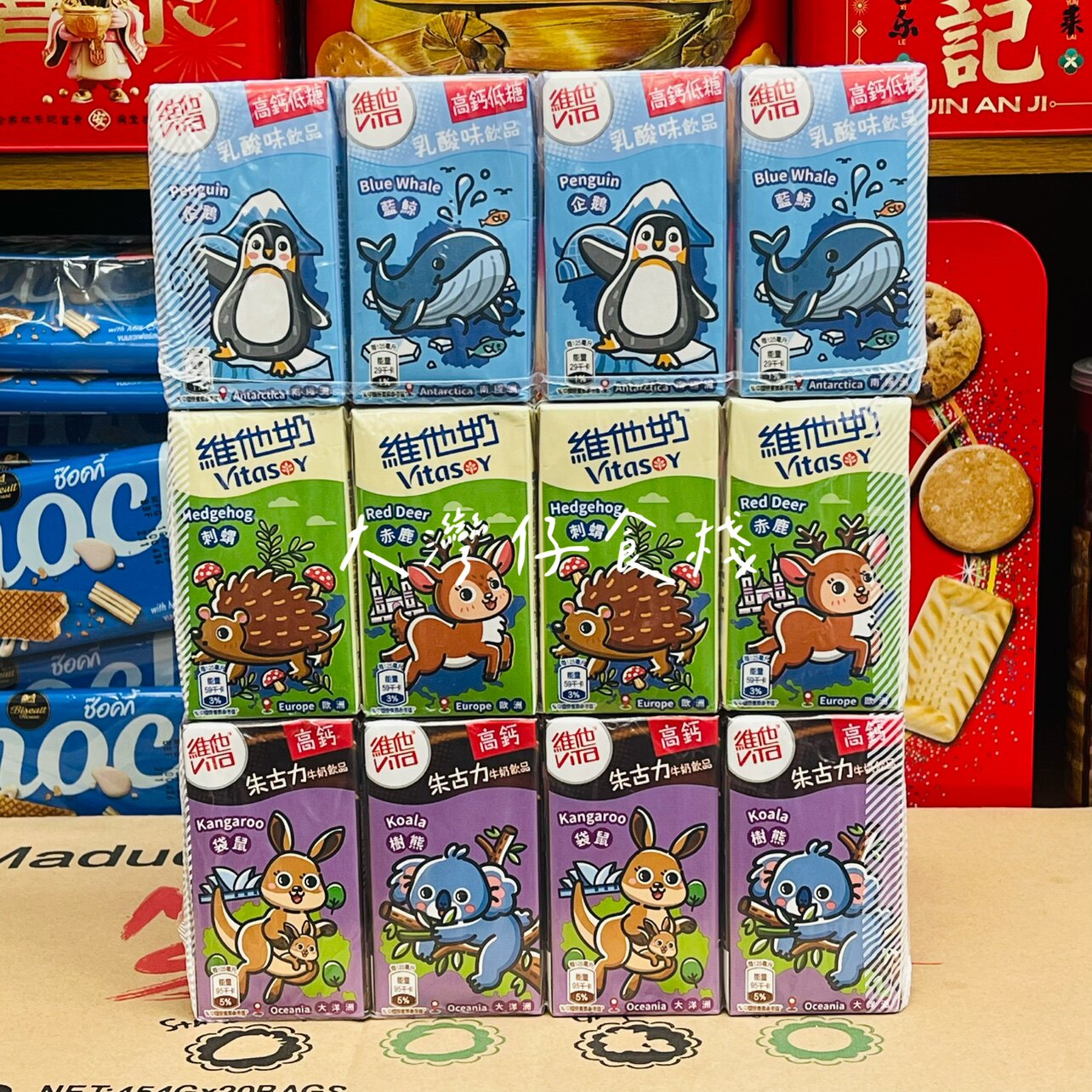 香港维他VITA高钙低脂朱古力巧克力牛奶迷你豆奶乳酸菌儿童饮品