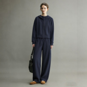 高端品牌休闲简约卫衣两件套 巨好看 蓝色运动套装 女2026早春新款