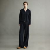 一整套气质女神范高端卫衣休闲两件套 新款 黑色针织套装 女2026春季