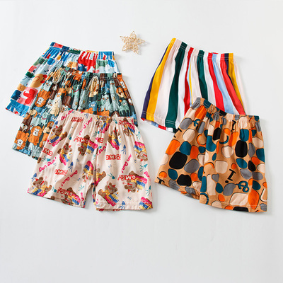 儿童短裤夏季棉绸运动外穿沙滩裤