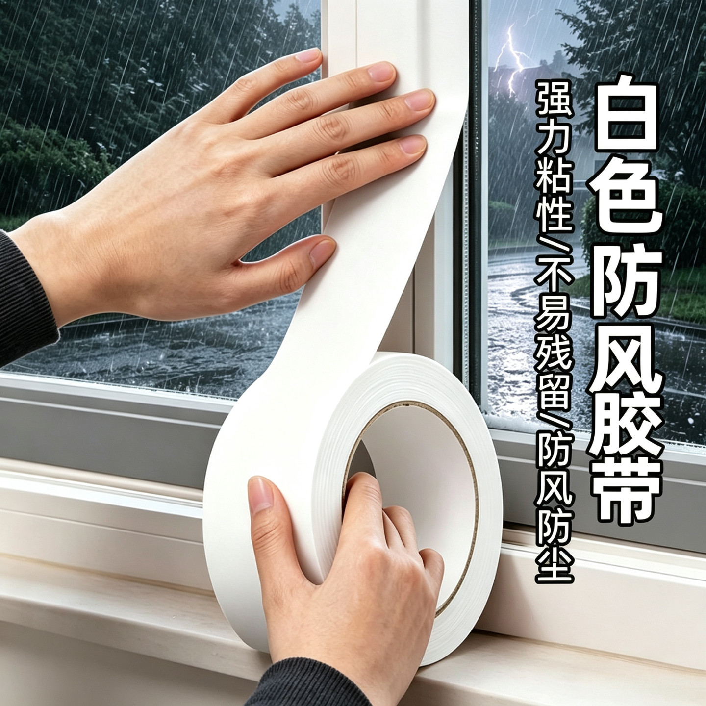 白色防风胶带冬季专用门缝密封条图片