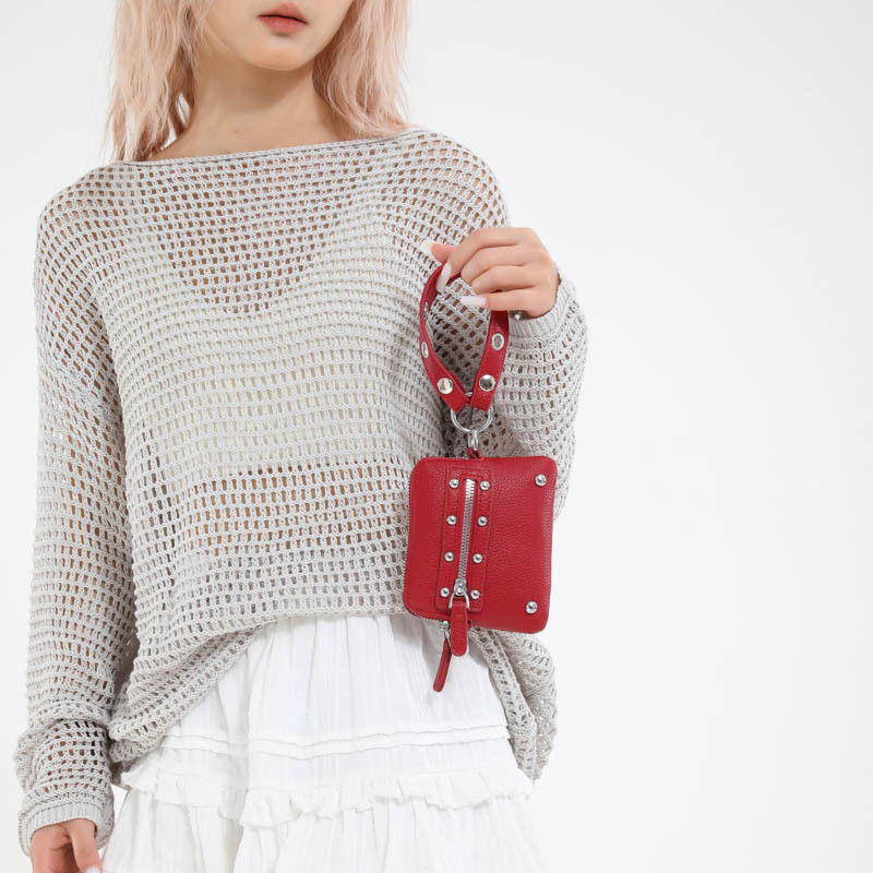 韩国新款小众deinet小卡包迷你零钱包口红钥匙包链条包挂饰品腰包