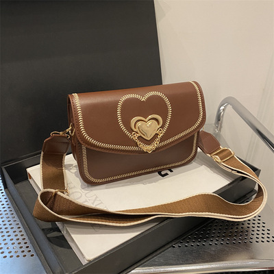 气质简约时尚宽肩带小包包女2025夏季新款百搭ins斜挎包小方包女