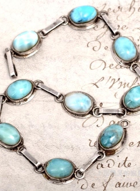 庭院欧美风拉利玛925银古董手链