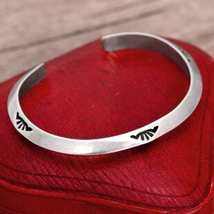 SOLD上层精灵的庭院∮印第安Navajo老三棱蚀刻古董手镯Vintage