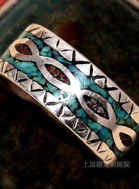 庭院设计师绿松石纯银戒指