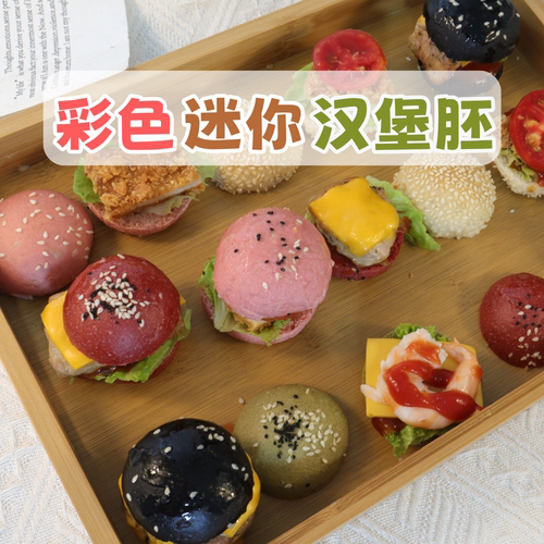 孩子们很喜欢迷你彩色健康汉堡胚