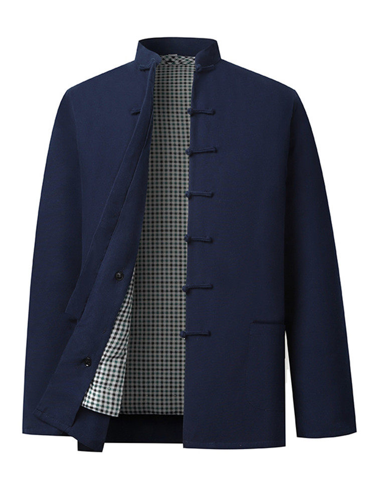 WINTER ELDERLY MENS TANG SUIT THICKENED COTTON JACKET JACKET LIVE LIVE COTTON COTTON LOOSE VERSION OF THE LARGE SIZE COTTON SUIT