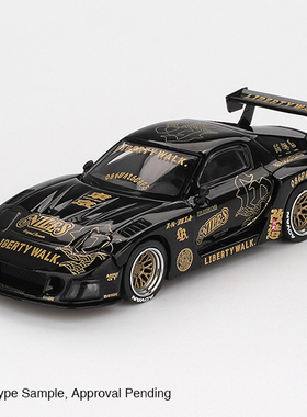 [现货]MINIGT 1:64 马自达MAZDA RX7 LBWK 黑金 合金汽车模型1101