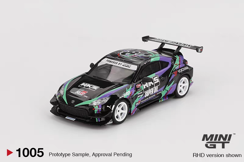 [现货]MINIGT 1:64丰田GR86 HKS  TYPE R 2022 合金汽车模型1005