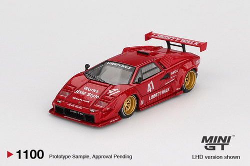 [现货]MINIGT 1:64兰博基尼康塔什Countach LBWK合金汽车模型1100