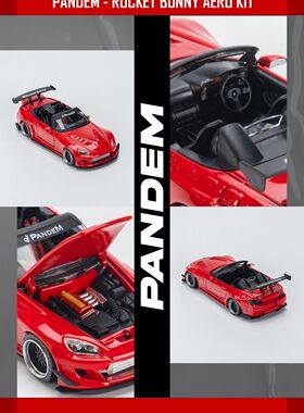 MicroTurbo MT 零件可拆 1:64 本田S2000 JS RACING 合金汽车模型