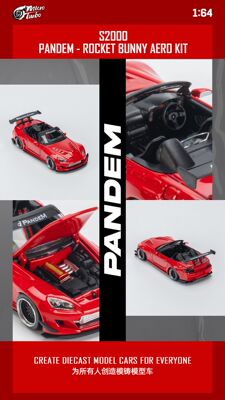 MicroTurbo MT 零件可拆 1:64 本田S2000 JS RACING 合金汽车模型