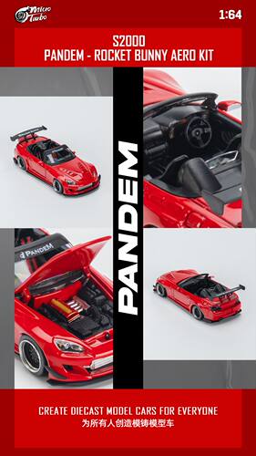 MicroTurbo MT 零件可拆 1:64 本田S2000 JS RACING 合金汽车模型