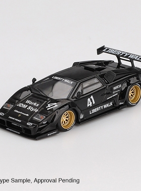 [现货]MINIGT 1:64 兰博基尼康塔什 LBWK 黑色 合金汽车模型 1081