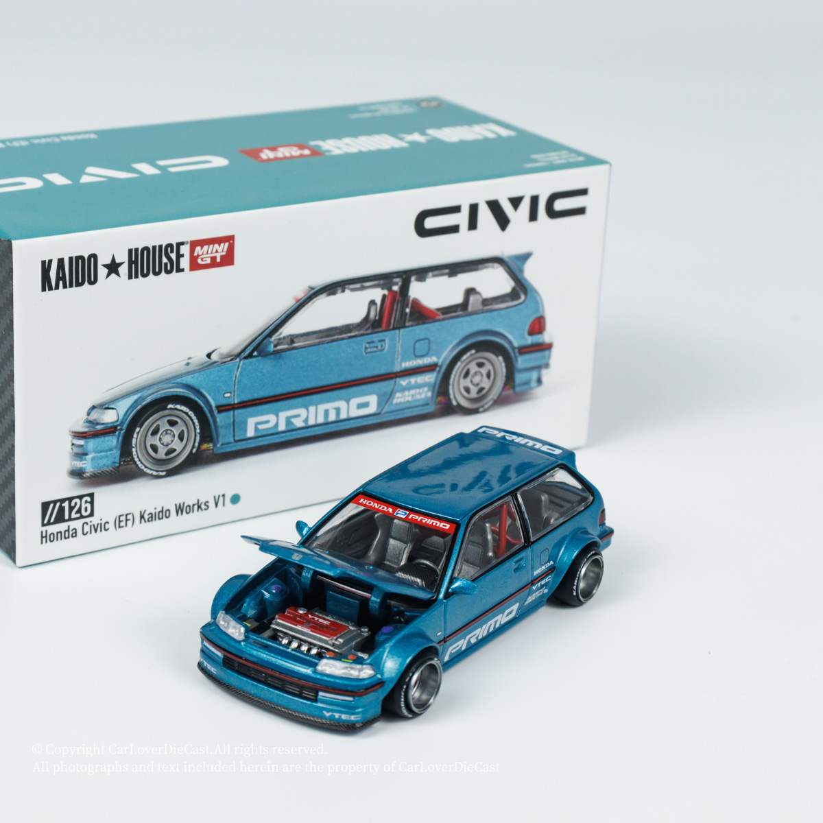 Kaido House+MINIGT 本田 思域 Honda Civic (EF) V1 合金车模126