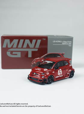 [现货]MINIGT 1:64 LB-Works 阿巴斯 595 红色合金汽车模型963