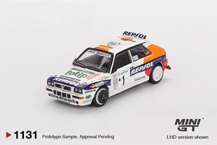 [现货]MINIGT 1:64 蓝旗亚Lancia Delta HF 1号 合金汽车模型1131