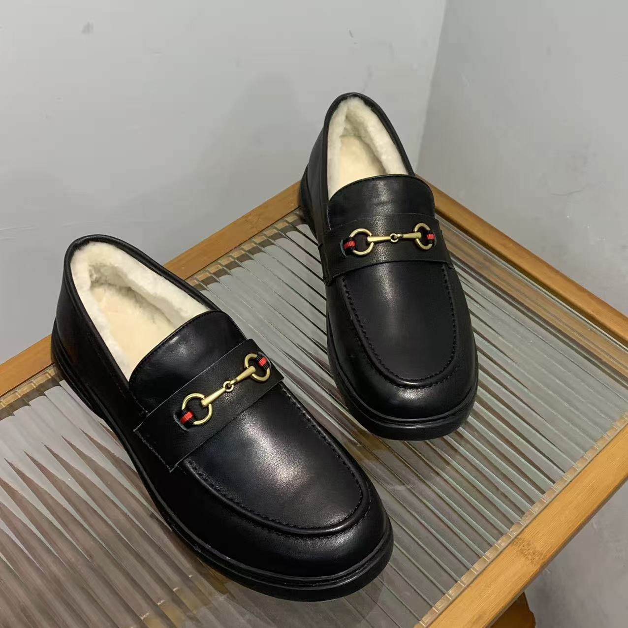 羊皮毛一体软底时尚秋冬豆豆鞋加绒保暖男一脚蹬乐福鞋休闲棉鞋,流行男鞋,乐福鞋（豆豆鞋）,淘宝优惠券,粉丝福利购,淘宝优惠卷