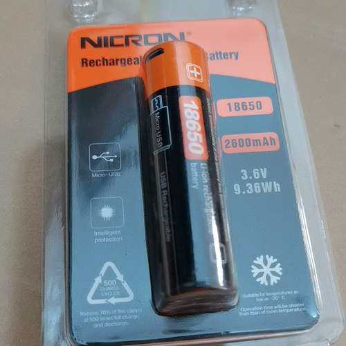 (议价）耐朗NICRON 耐朗手电筒充电电池  USB接