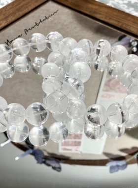 皮皮pipi | 天然高冰透白幽灵水晶手链千层山白幽灵手串一物一图