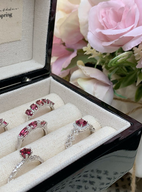 皮皮pipi | 「天然水晶戒指合集」蓝宝石石榴石橄榄石S925银戒指