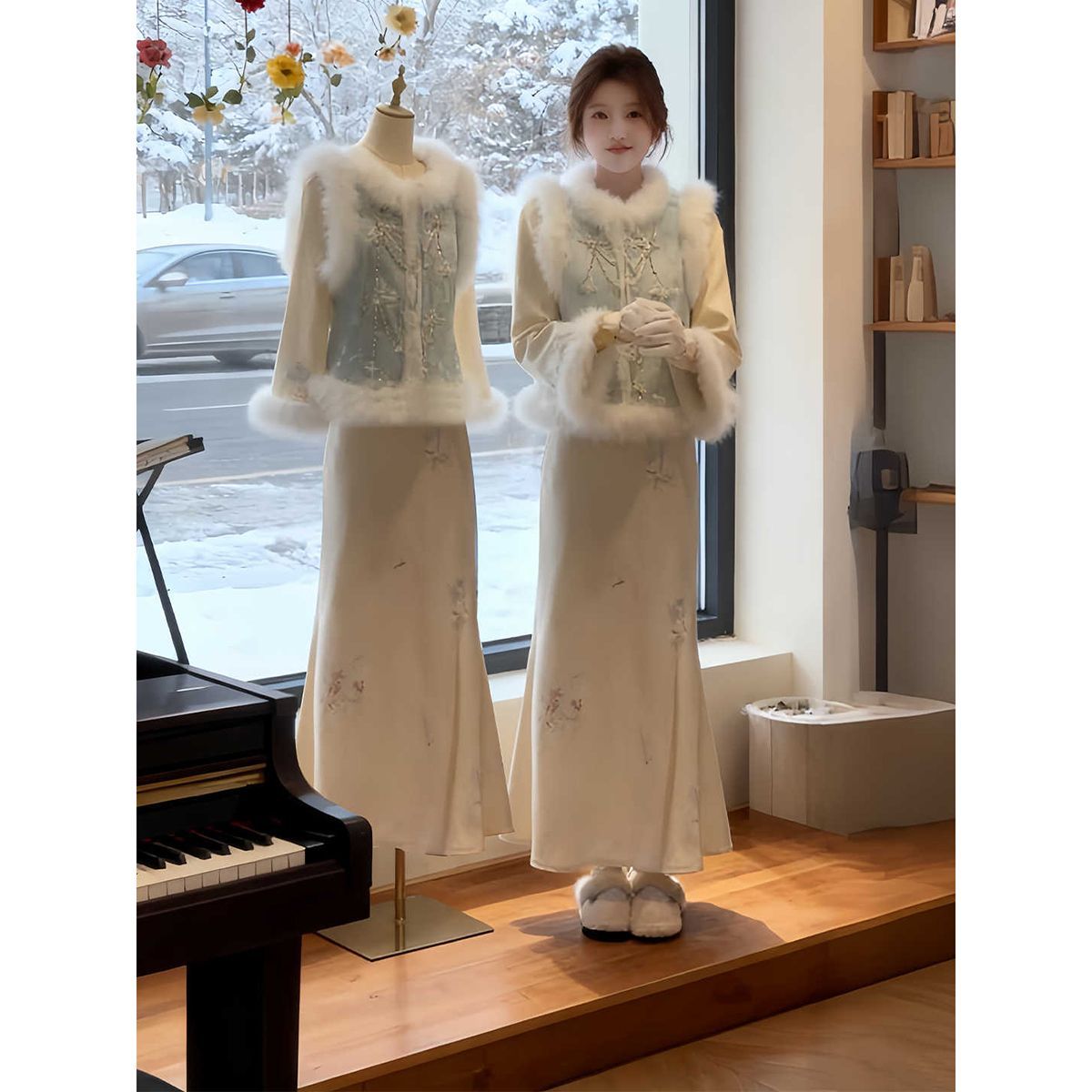 新中式国风套装改良旗袍