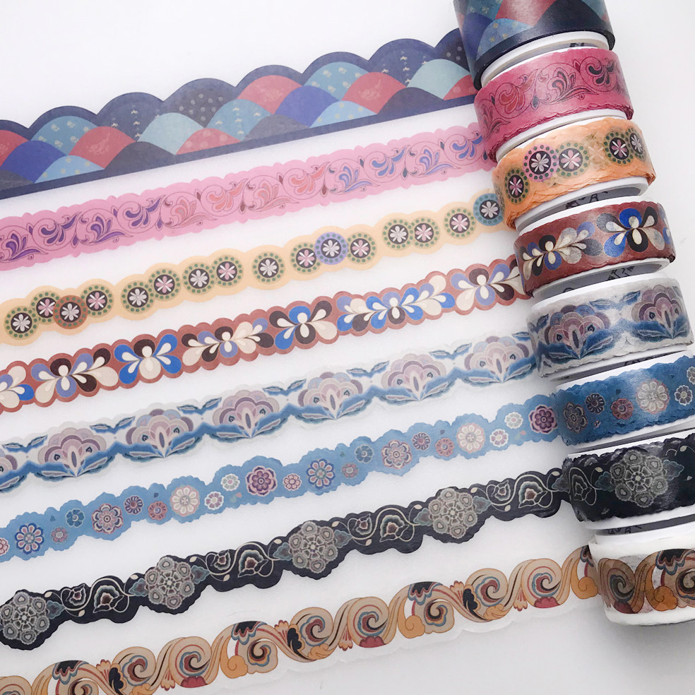 敦煌壁画甘肃纪念品异形和纸胶带手账贴纸花边装饰中国风古风