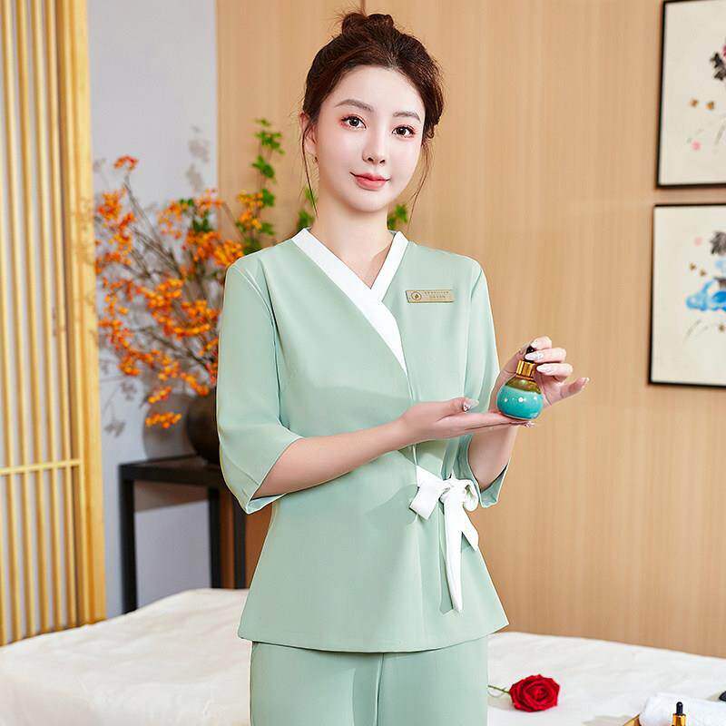 美容师美容院工作服女SPA皮肤养生会所月子产康足浴足疗技师工衣