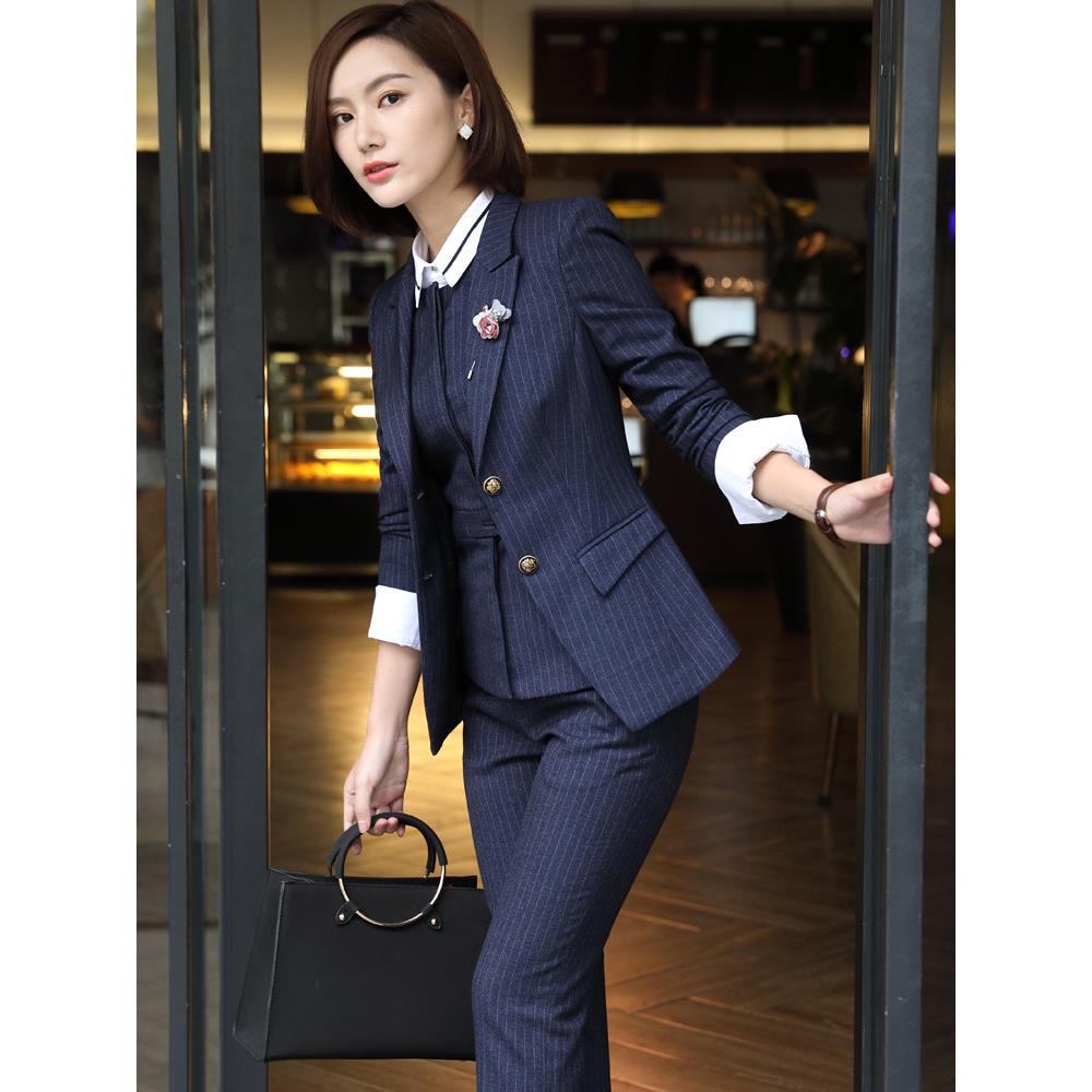 职业装女装套装2020新款时尚气质西装正装西服酒店经理工作服秋冬