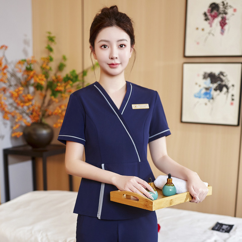 美容师工作服夏季女美容院工服月子产康SPA养生馆足浴技师服套装
