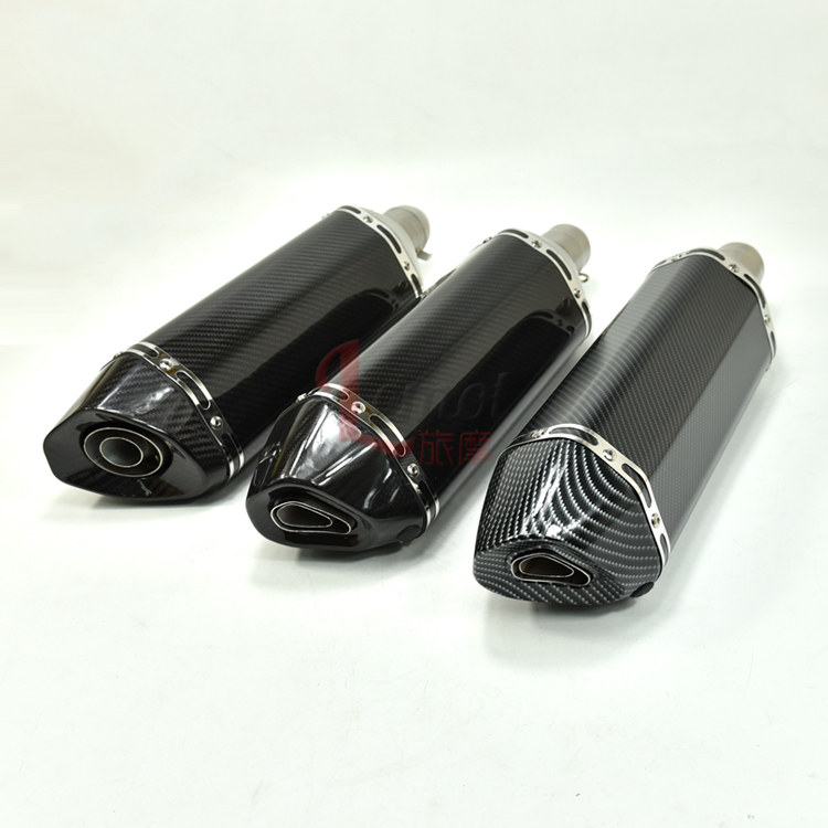 FZ1 FZ1N R6 TMAX530 CB400 ZX6R排气管碳纤 通用改装跑车摩托车