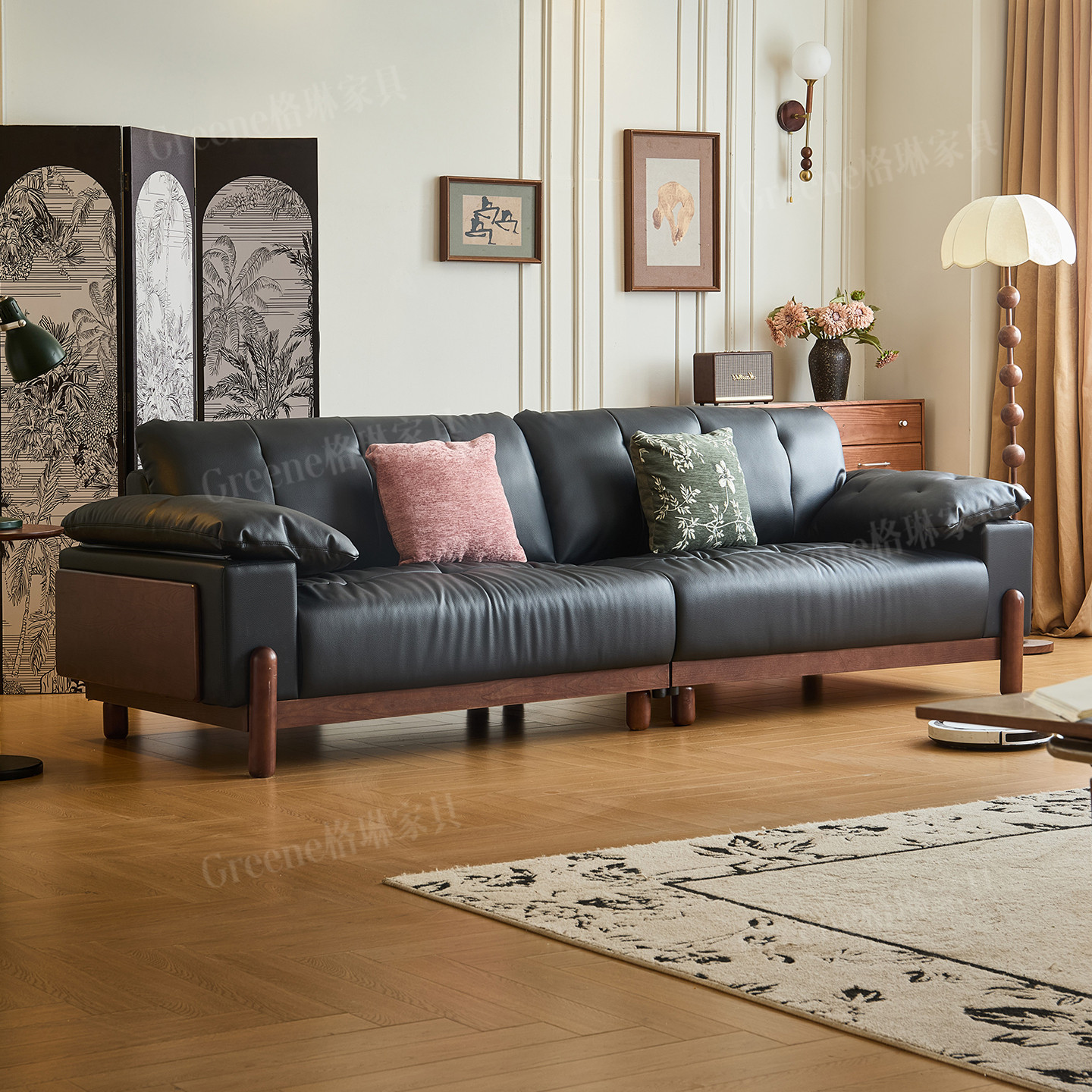 意式极简真皮沙发客厅头层牛皮直排轻奢现代简约皮艺沙发,住宅家具,皮艺沙发,淘宝优惠券,粉丝福利购,淘宝优惠卷